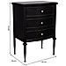 Tavolo Con 3 Cassetti In Metallo Invecchiato Nero 46x36x68 - Foto miniatura 3
