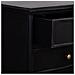 Tavolo Con 3 Cassetti In Metallo Invecchiato Nero 46x36x68 - Foto miniatura 6