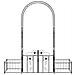 Arco da Giardino con blocco Nero 203 x 50 x 218 cm - Foto miniatura 6
