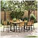 Set da Pranzo per Giardino 7 pcs Nero e Marrone polyrattan - Foto miniatura 2
