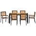 Set da Pranzo per Giardino 7 pcs Nero e Marrone polyrattan - Foto miniatura 7