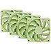 FAN- -FA12-MM-4 sistema di raffreddamento per computer Processore Ventilatore 12 cm Verde 4 pz - Foto miniatura 1