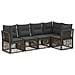 Set Divano da Giardino 5 pcs Grigio polyrattan - Foto miniatura 1