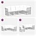 Set Divano da Giardino 5 pcs Grigio polyrattan - Foto miniatura 6