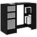 Scrivania Rovere Nero 100 x 40 x 75 cm Legno multistrato - Foto miniatura 3