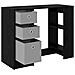 Scrivania Rovere Nero 100 x 40 x 75 cm Legno multistrato - Foto miniatura 5