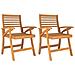 Sedie da Giardino 2 pz 58x58x87 cm Legno Massello di Acacia - Foto miniatura 1