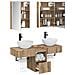 Set di Armadi da Bagno 5 pcs Rovere Artigianale - Foto miniatura 3