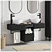 Set di mobili per il bagno 3 pz Nero Legno ingegnerizzato - Foto miniatura 5