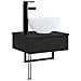 Set di mobili per il bagno 3 pz Nero Legno ingegnerizzato - Foto miniatura 6
