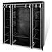 Armadio In Tessuto Con Compartimenti E Barre 45 X 150 X176 Cm Nero - Foto miniatura 1