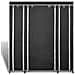 Armadio In Tessuto Con Compartimenti E Barre 45 X 150 X176 Cm Nero - Foto miniatura 3