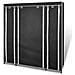 Armadio In Tessuto Con Compartimenti E Barre 45 X 150 X176 Cm Nero - Foto miniatura 4