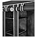 Armadio In Tessuto Con Compartimenti E Barre 45 X 150 X176 Cm Nero - Foto miniatura 5
