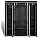 Armadio In Tessuto Con Compartimenti E Barre 45 X 150 X176 Cm Nero - Foto miniatura 6