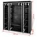 Armadio In Tessuto Con Compartimenti E Barre 45 X 150 X176 Cm Nero - Foto miniatura 7