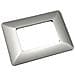 3 Placche Muro 3 Posti Moduli Argento Silver Opaco Compatibile Tipo Bticino Matix - Foto miniatura 1