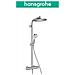 Colonna Doccia Hansgrohe 27267000 Con Mix Termostatico, Soffione Ø240, Doccetta Crometta Ø100 (2 Getti Reg.) E Flessibile Cm 160 - Foto miniatura 3