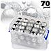 Palle Di Natale Set 70 Pezzi Argento Diverse Misure Decorazioni Albero Natale - Foto miniatura 1