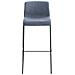 2 Sgabelli Alti HOOVER in Tessuto - Set 2 Sgabelli Bar Design H76 cm I Sedie Sgabello Ergonomiche con Schienale Blu Nero - Foto miniatura 3