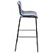 2 Sgabelli Alti HOOVER in Tessuto - Set 2 Sgabelli Bar Design H76 cm I Sedie Sgabello Ergonomiche con Schienale Blu Nero - Foto miniatura 4