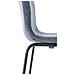 2 Sgabelli Alti HOOVER in Tessuto - Set 2 Sgabelli Bar Design H76 cm I Sedie Sgabello Ergonomiche con Schienale Blu Nero - Foto miniatura 5