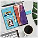 Custodia Samsung Galaxy Note 20 Portafoglio Supporto Video Soft Touch Azzurro - Foto miniatura 2