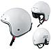 Casco Moto Jet Omologato Ece 22-05 Bianco Custom Scooter Naked Style Tg. xs - Foto miniatura 1