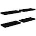 Scaffali A Parete 4 Pz Nero Lucido 60x23,5x3,8 Cm In Mdf - Foto miniatura 2