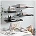 Scaffali A Parete 4 Pz Nero Lucido 60x23,5x3,8 Cm In Mdf - Foto miniatura 1