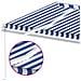 Tenda da Sole Retrattile Manuale con LED 600x300cm Blu e Bianco - Foto miniatura 2
