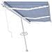 Tenda da Sole Retrattile Manuale con LED 600x300cm Blu e Bianco - Foto miniatura 9