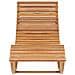 Lettino Prendisole a Dondolo con Cuscino in Massello di Teak - Foto miniatura 2