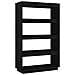 Libreria / divisorio Nero 80x35x135 Cm In Legno Massello Di Pino - Foto miniatura 2
