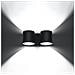 Applique Da Parete In Alluminio Orbis 2 Nero 100x120x260 Mm Alluminio - Foto miniatura 10
