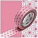 Nastro Adesivo Decorativo Stelle Asanoha - Rosa Pastello - 1,5 Cm X 7 M - Foto miniatura 1