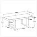 Credenza 3 Ante + Tavolo Loft Rettangolare Per 8 Persone - Melaminico Rovere Artigianale E Grigio - Foto miniatura 1