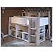 Letto Combinato 90 X 200 Cm Con Scrivania E Scomparti Bianco E Naturale - Apolino - Foto miniatura 2