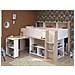 Letto Combinato 90 X 200 Cm Con Scrivania E Scomparti Bianco E Naturale - Apolino - Foto miniatura 1