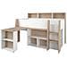 Letto Combinato 90 X 200 Cm Con Scrivania E Scomparti Bianco E Naturale - Apolino - Foto miniatura 4