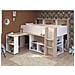Letto Combinato 90 X 200 Cm Con Scrivania E Scomparti Bianco E Naturale - Apolino - Foto miniatura 5