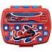 Sandwich Box Rossa Per Bambini In Plastica Spiderman Uomo Ragno Con Cucchiaio E Forchetta - Foto miniatura 3
