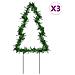 Decorazioni Luminose Natalizie Picchetti 3pz Albero 50led 30cm - Foto miniatura 1