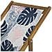 Set Di 2 Sedie A Sdraio Legno Acacia Chiaro Motivo Foglie Tropicali Blu Anzio - Foto miniatura 5