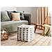 Pouf Tarodi Cotone Bianco Sporco - Foto miniatura 1