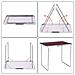 Tavolo Campeggio Picnic Con Maniglia Effetto Legno 60x80x68cm Pieghevole Esterni - Foto miniatura 3