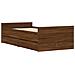 Giroletto Con Cassetti Rovere Marrone 75x190 Cm Small Single - Foto miniatura 3