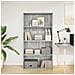 Libreria Grigio Sonoma 80x30x152 Cm In Legno Multistrato - Foto miniatura 3