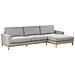 Divano Angolare 4 Posti Siggard Tessuto Grigio Lato Sinistro - Foto miniatura 4
