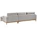 Divano Angolare 4 Posti Siggard Tessuto Grigio Lato Sinistro - Foto miniatura 5
